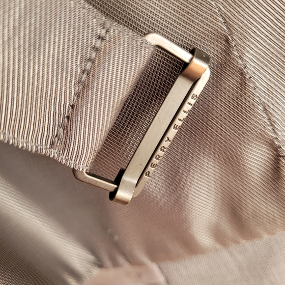 Perry Ellis Vest XL Slate Gray Grey Solid Wedding Formal Elegant - Picture 5 of 13